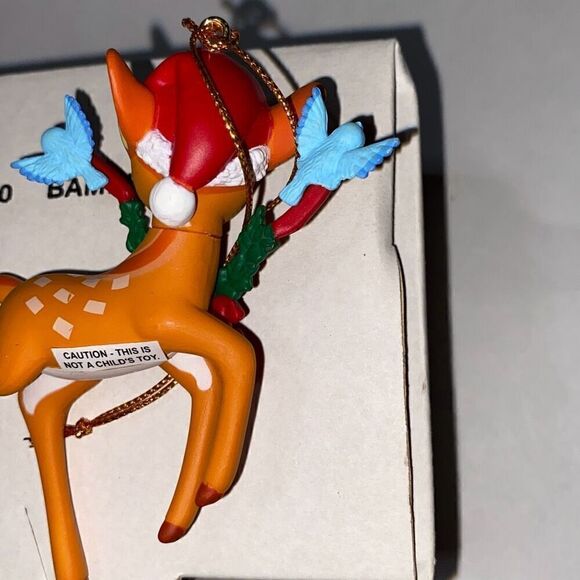Disney Multicolor Bambi in Santa Hat Christmas Collectible Ornament OS - Picture 6 of 6